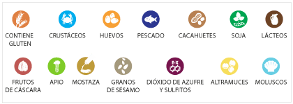 Leyenda alérgenos